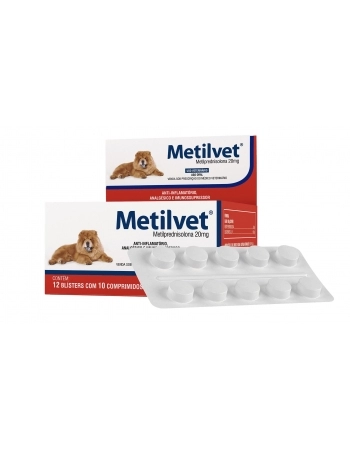 Anti-inflamatório Metilvet 20mg 10 Comprimidos - Vetnil