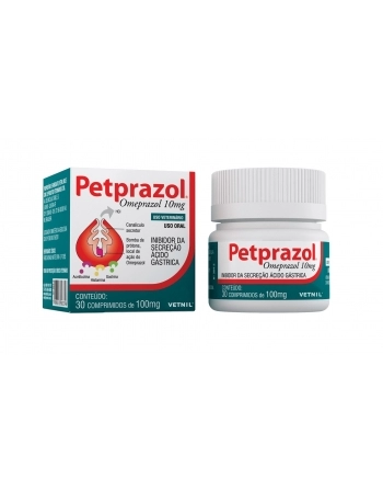 Antiácido Petprazol 100mg em Comprimidos - Vetnil