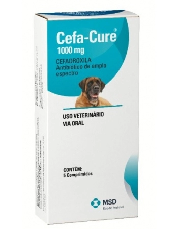 Antibiótico MSD Cefa-Cure 5 Comprimidos 1000mg