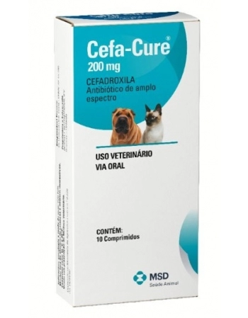 Antibiótico MSD Cefa-Cure 10 Comprimidos 200mg