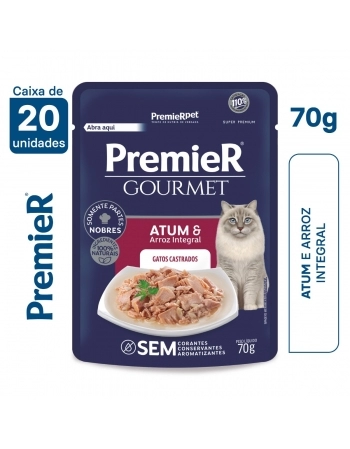 Ração Úmida PremieR Gourmet Gatos Adultos Atum 70g