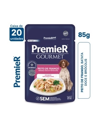 Ração Úmida Premier Gourmet Cães Adultos Porte Médio e Grande 85g