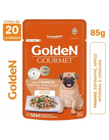 Ração Úmida Golden Gourmet Cães Adultos Porte Pequeno Frango 85g