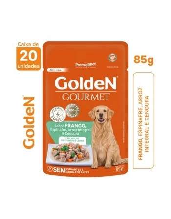 Ração Úmida Golden Gourmet Cães Adultos Porte Médio e Grande Frango 85g