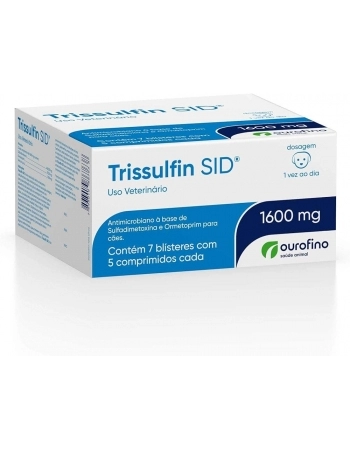 Antimicrobiano Trissulfin SID Cartela 1600mg - Ouro Fino