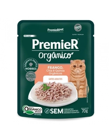 Ração Úmida PremieR Orgânico Gatos Adultos Frango 70g - 20 Unidades