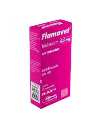 Anti-inflamatório Agener União Flamavet 0,5mg para Cães 10 Comprimidos