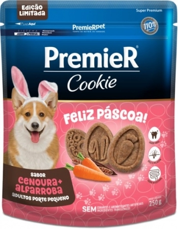 Biscoito PremieR Cookie para Cães Adultos de Porte Pequeno Edição Limitada Páscoa 250g