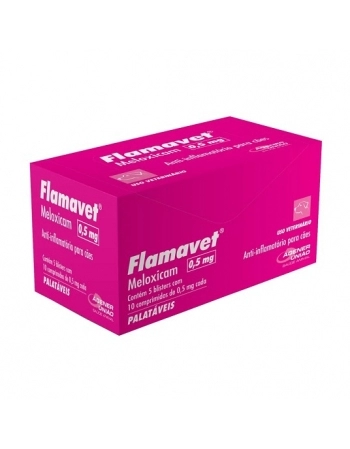 Anti-inflamatório Agener União Flamavet 0,5mg para Cães Caixa com 5 Blisters