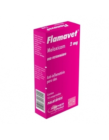 Anti-inflamatório Agener União Flamavet 2mg para Cães 10 Comprimidos