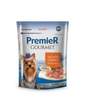 Ração Úmida PremieR Gourmet Para Cães Salmão e Arroz integral 100g