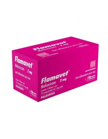 Anti-inflamatório Agener União Flamavet 2mg para Cães Caixa com 5 Blisters