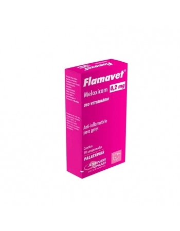 Anti-inflamatório Agener União Flamavet 0,2mg para Gatos 10 Comprimidos