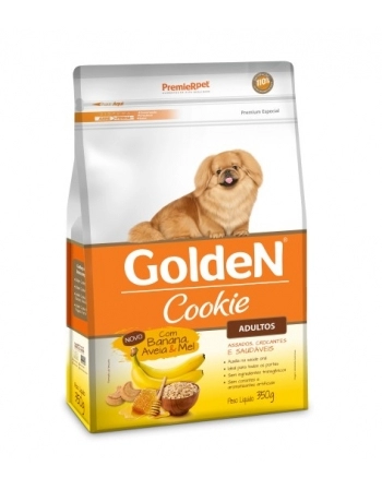 Biscoito Golden para Cães Adultos Banana Aveia e Mel 350g