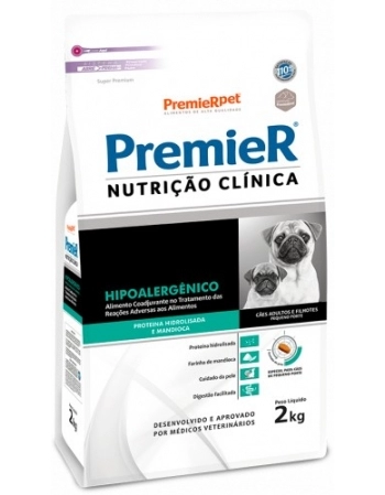 Ração PremieR Nutrição Clínica Hipoalergênico e Mandioca para Cães de Pequeno Porte 2Kg