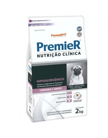 Ração PremieR Nutrição Clínica Hipoalergênico para Cães de Pequeno Porte Cordeiro e Arroz 2Kg