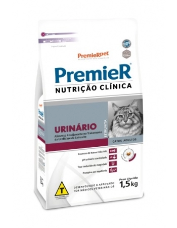 Ração PremieR Nutrição Clínica Urinário para Gatos Adultos 1,5Kg