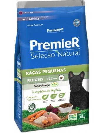 Ração PremieR Seleção Natural para Cães Filhotes Raças Pequenas Frango 1Kg