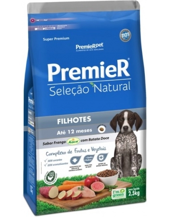 Ração PremieR Seleção Natural para Cães Filhotes Frango 2,5Kg