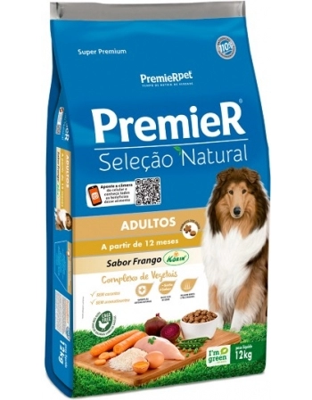 Ração PremieR Seleção Natural para Cães Adultos Frango 12Kg