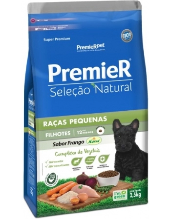 Ração PremieR Seleção Natural para Cães Filhotes Raças Pequenas Frango 2,5Kg