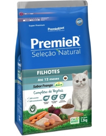 Ração PremieR Seleção Natural para Gatos Filhotes Frango Korin 1,5kg