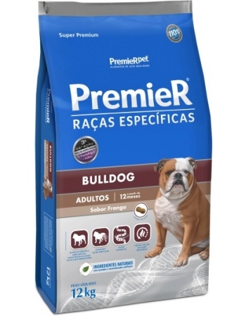 Ração PremieR Raças Específicas Bulldog para Cães Adultos Frango 12kg