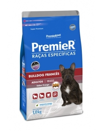 Ração PremieR Raças Específicas Bulldog Francês para Cães Adultos Frango 1Kg