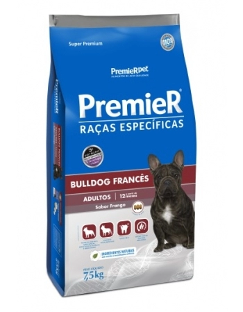 Ração PremieR Raças Específicas Bulldog Francês para Cães Adultos Frango 7,5Kg