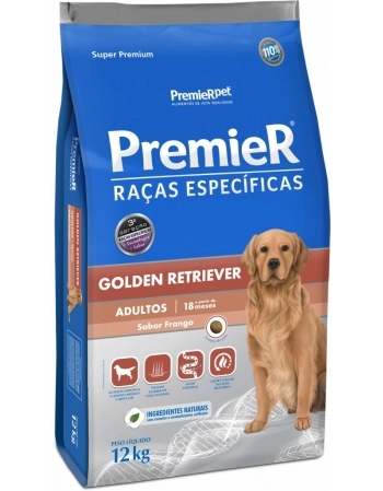 Ração PremieR Raças Específicas Golden Retriever para Cães Adultos Frango 12kg