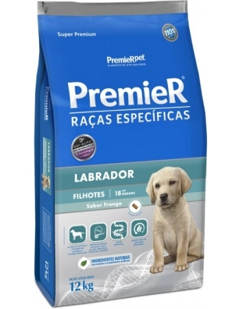 Ração PremieR Raças Específicas Labrador para Cães Filhotes Frango 12kg