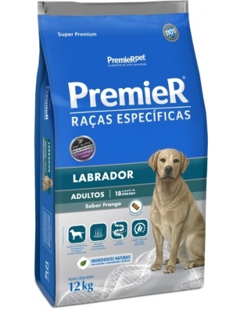 Ração PremieR Raças Específicas Labrador para Cães Adultos Frango 12kg