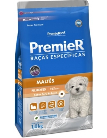 Ração PremieR Raças Específicas Maltês para Cães Filhotes Peru e Arroz 1Kg