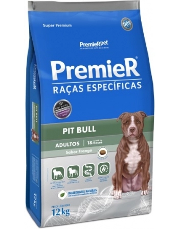 Ração PremieR Raças Específicas Pitbull para Cães Adultos Frango 12kg