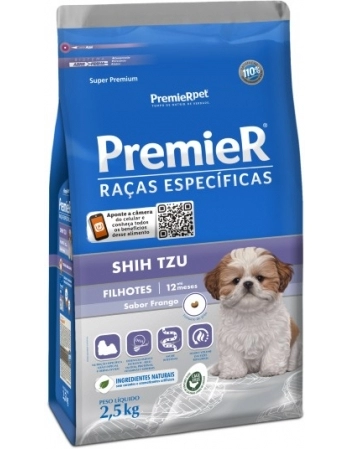 Ração PremieR Raças Específicas Shih Tzu para Cães Filhotes Frango 2,5Kg