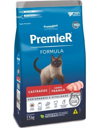 Ração PremieR Formula para Gatos Castrados Frango 1,5kg