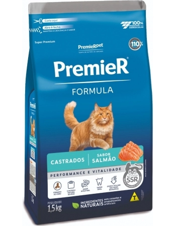 Ração PremieR Formula para Gatos Castrados Salmão 1,5kg